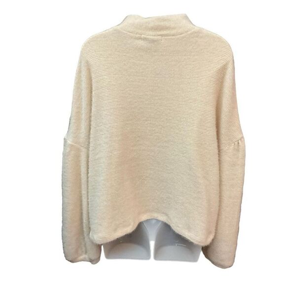 Sanctuary Sweater Funnel Neck Drop Shoulder Tan Balloon Sleeves Women 1X - Picture 2 of 12